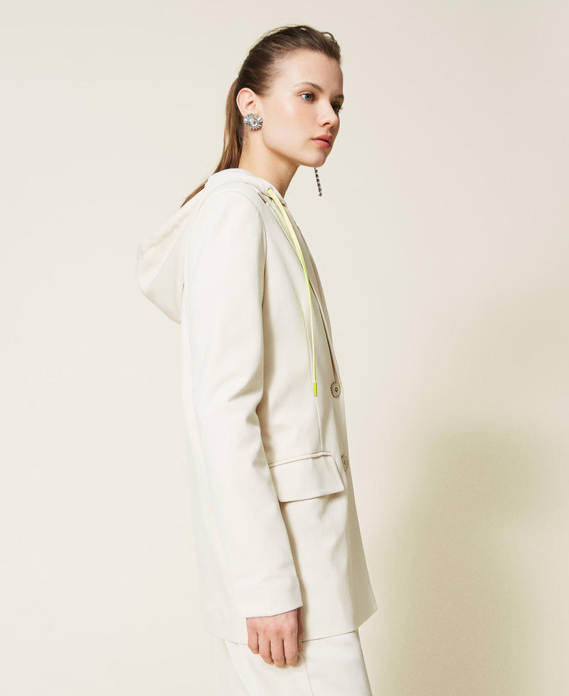 Blazer with removable hood