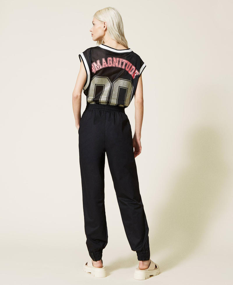 Technical poplin joggers Black Woman 221AT2543_00006_04