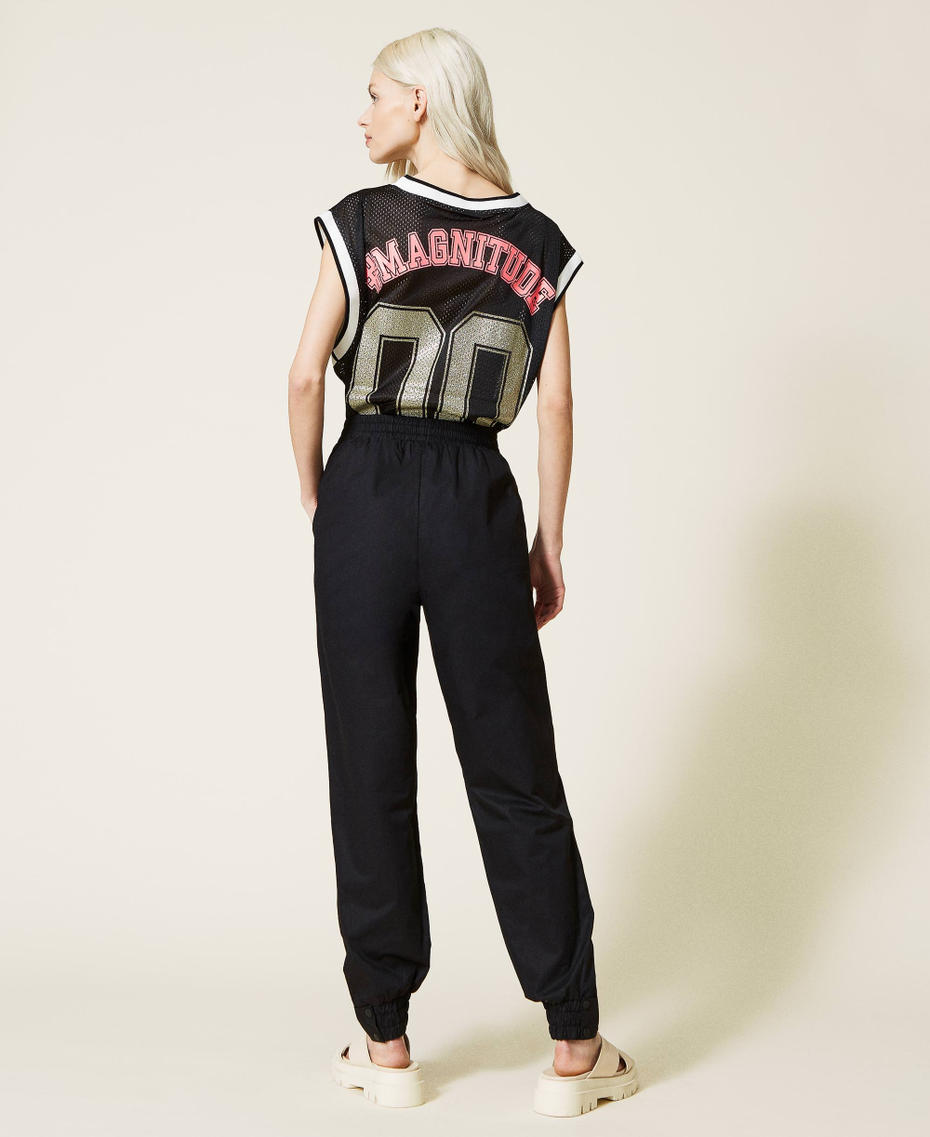 Technical poplin joggers Black Woman 221AT2543_00006_04