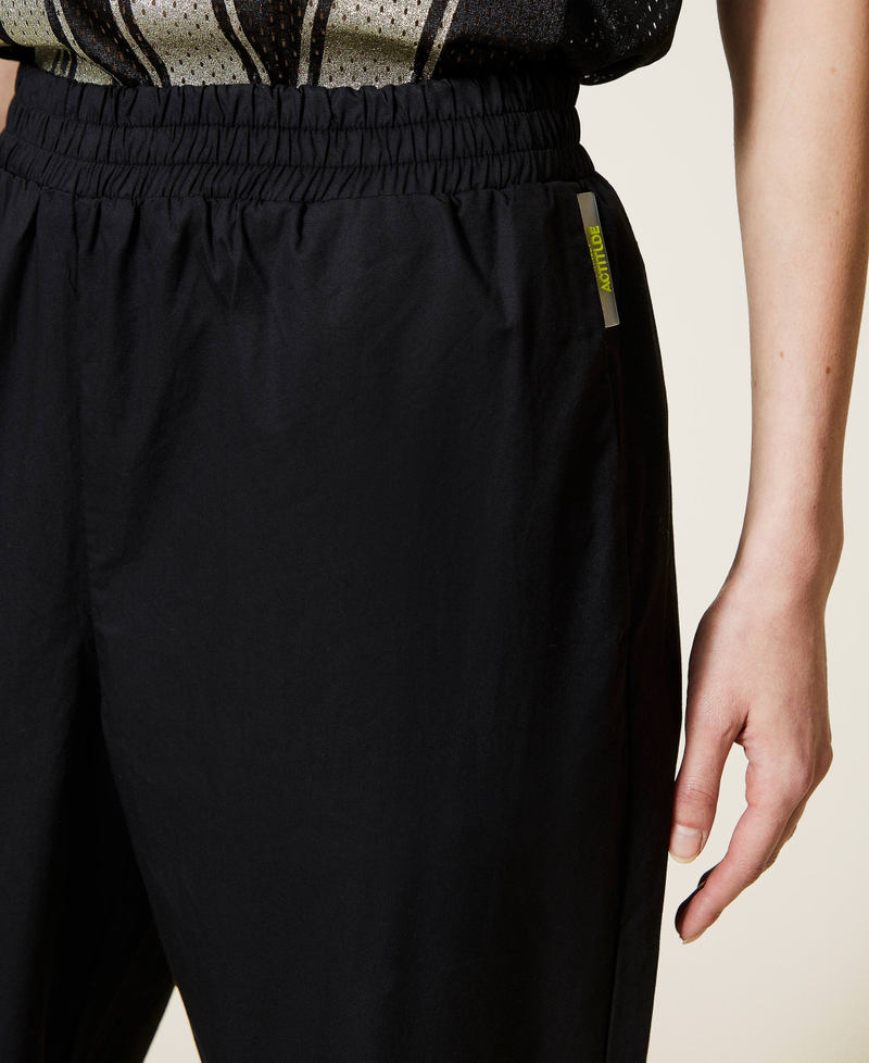 Technical poplin joggers Black Woman 221AT2543_00006_06