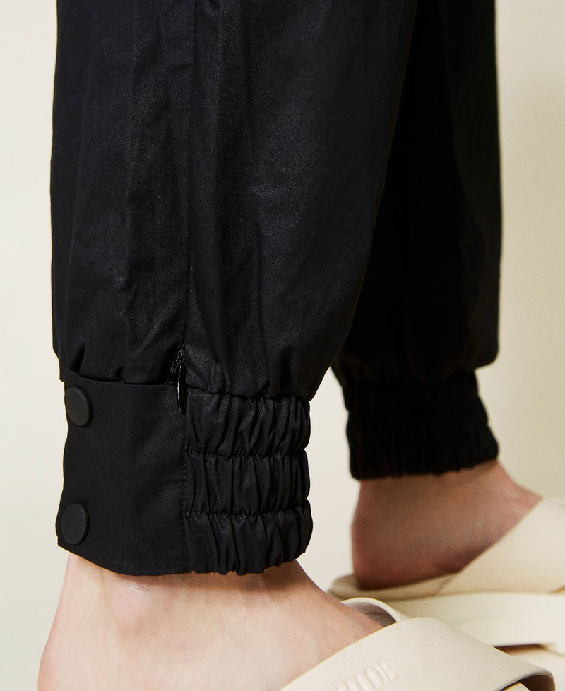 Technical poplin joggers Black Woman 221AT2543_00006_07