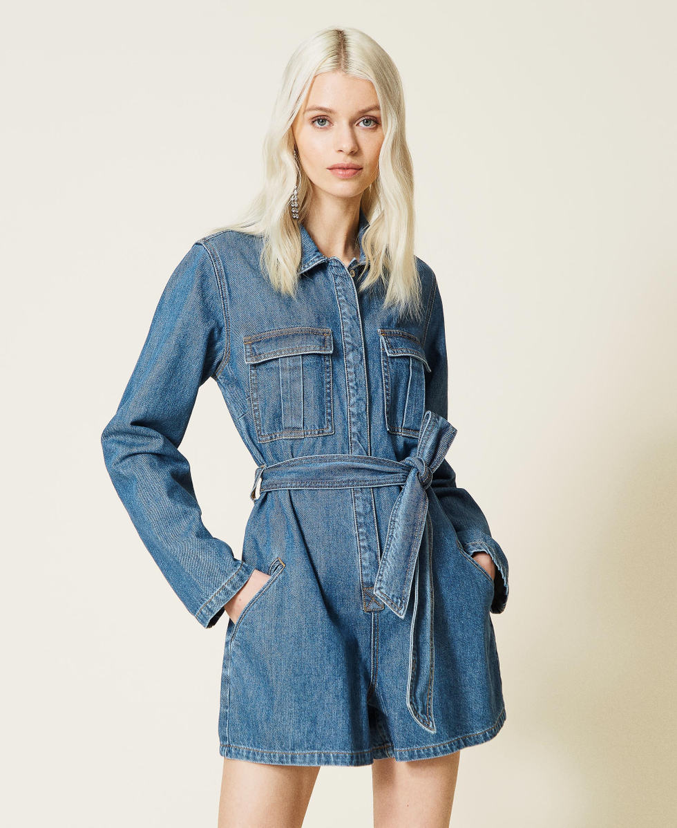 Combi short en jean