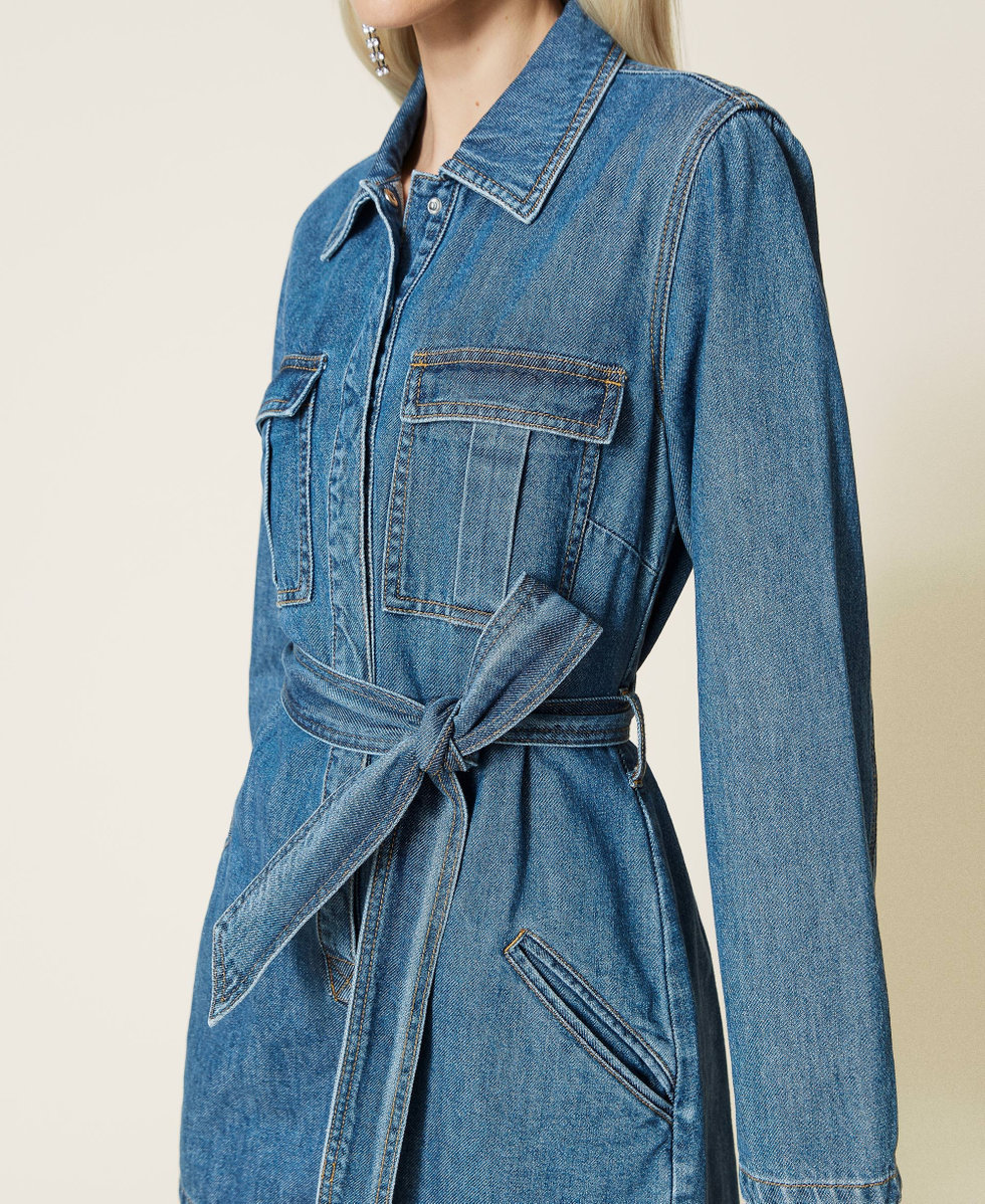 Tuta corta in jeans Donna Blu TWINSET Milano