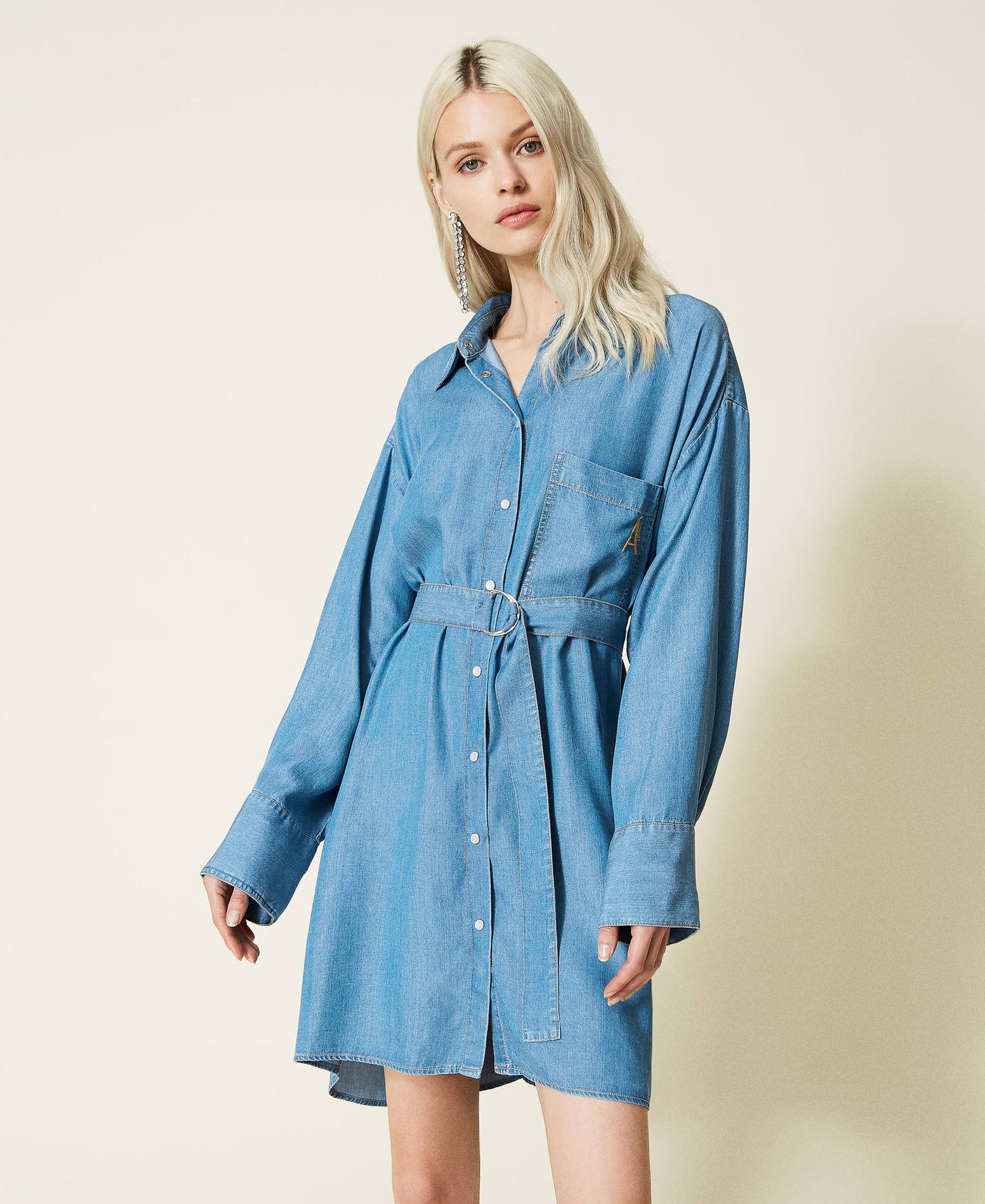 Floaty denim shirt dress