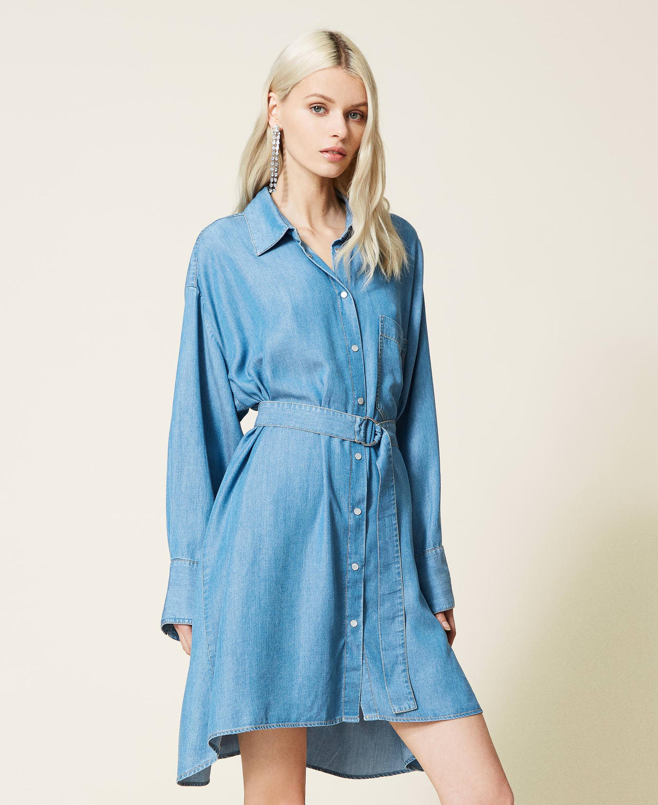 Floaty denim shirt dress