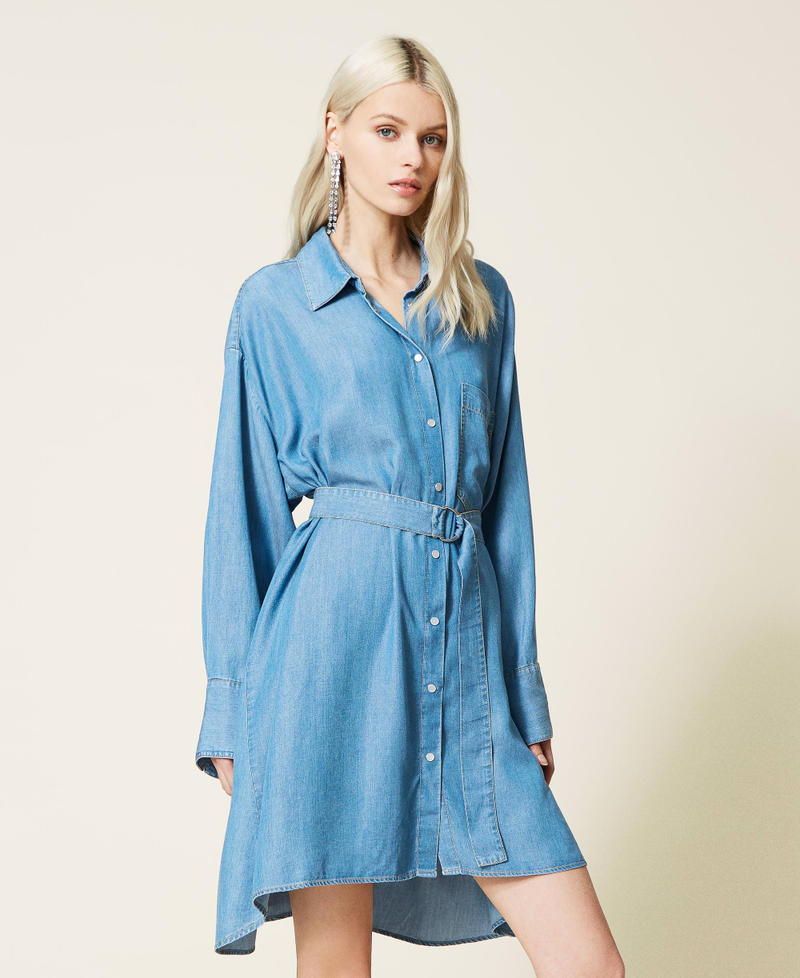 Floaty denim shirt dress