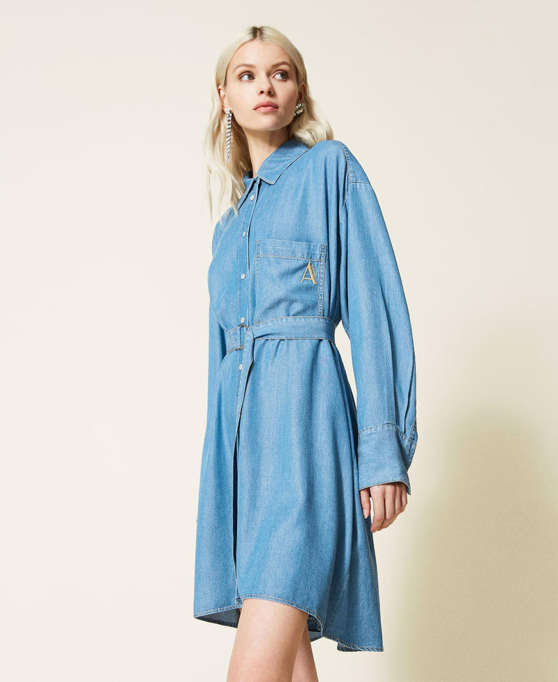 Floaty denim shirt dress