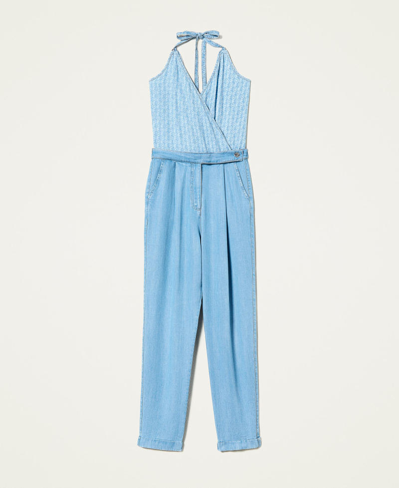 Floaty denim long jumpsuit