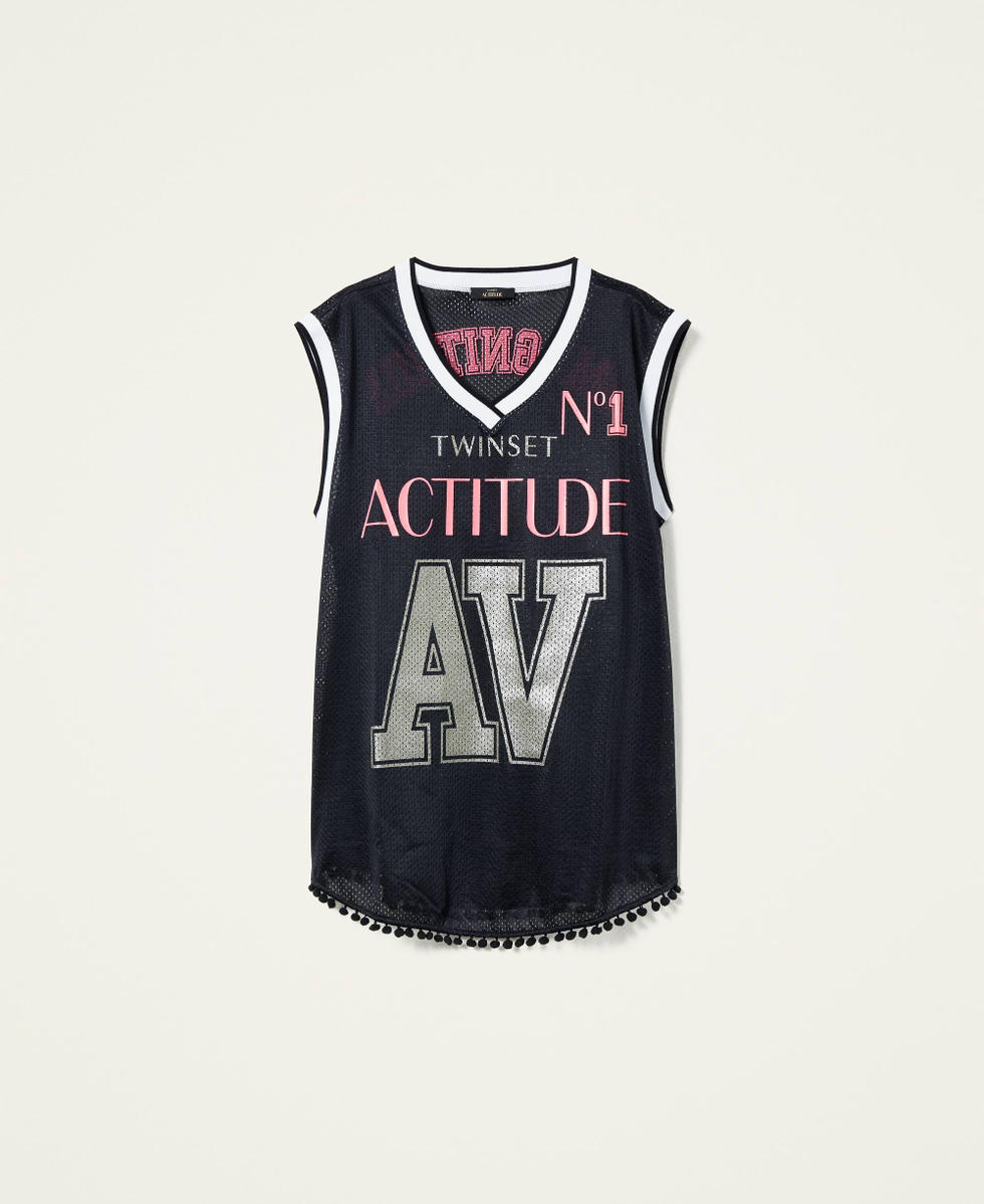 Maxi-Netzshirt mit Logo