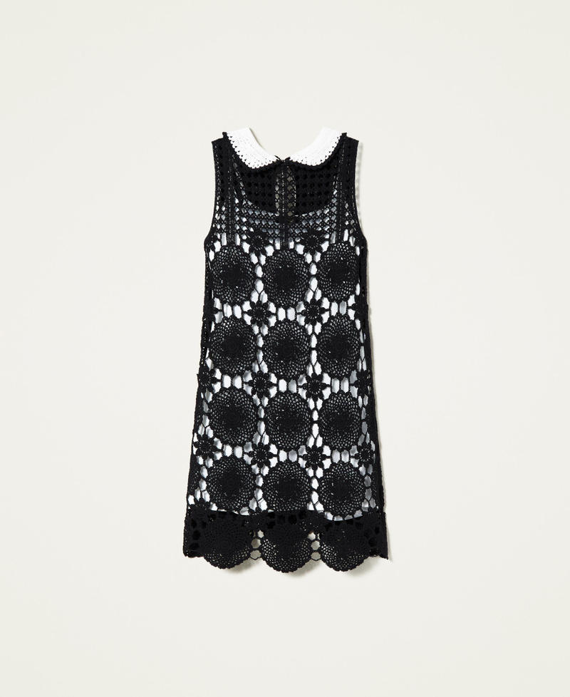 Short crochet dress Black Woman 221AT3040-0S