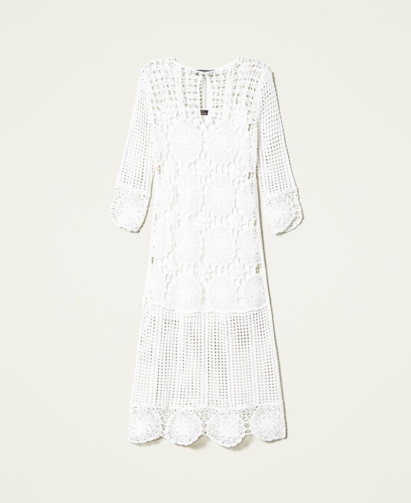 Long crochet dress Off White Woman 221AT3041-0S