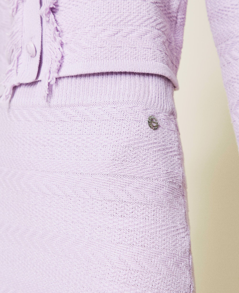 Mini-jupe ajustée jacquard Violet « Pastel Lilac » Femme 221AT3052-06
