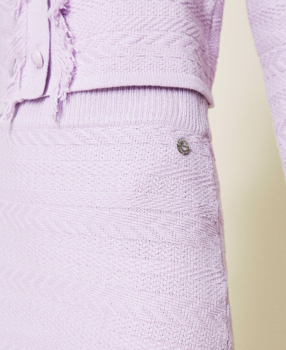 Fitted jacquard miniskirt