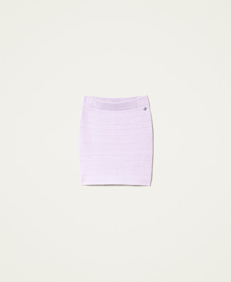 Fitted jacquard miniskirt