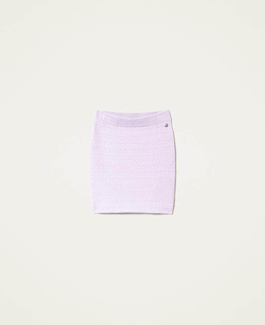 Fitted jacquard miniskirt