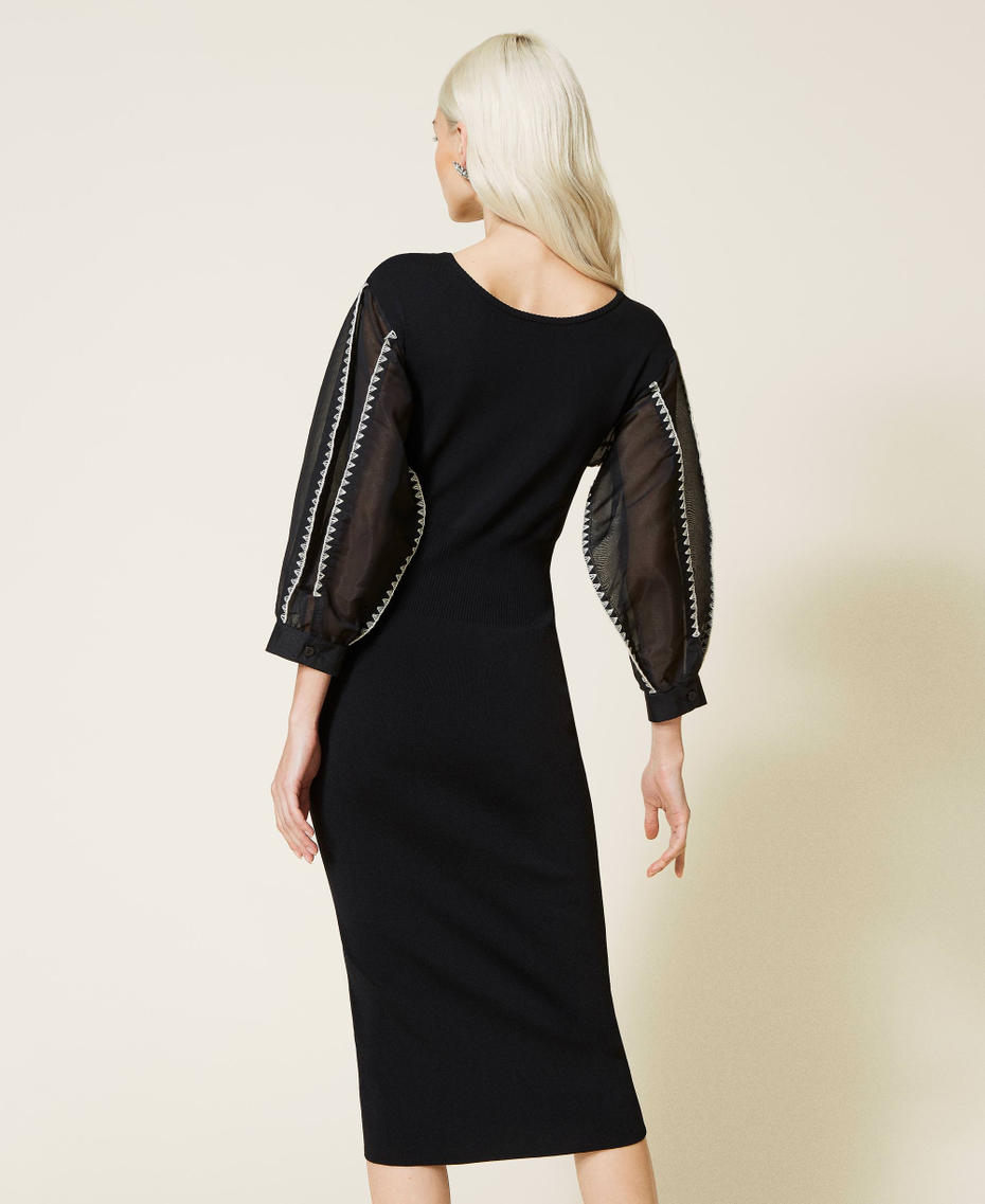 Длинное платье двойного использования Черный женщина 221AT3101-05
