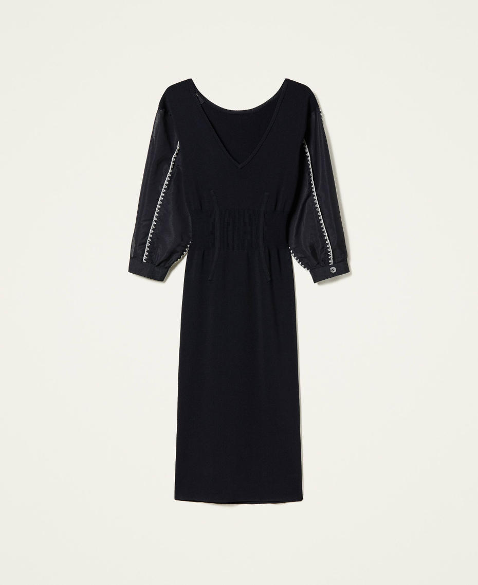Длинное платье двойного использования Черный женщина 221AT3101-0S