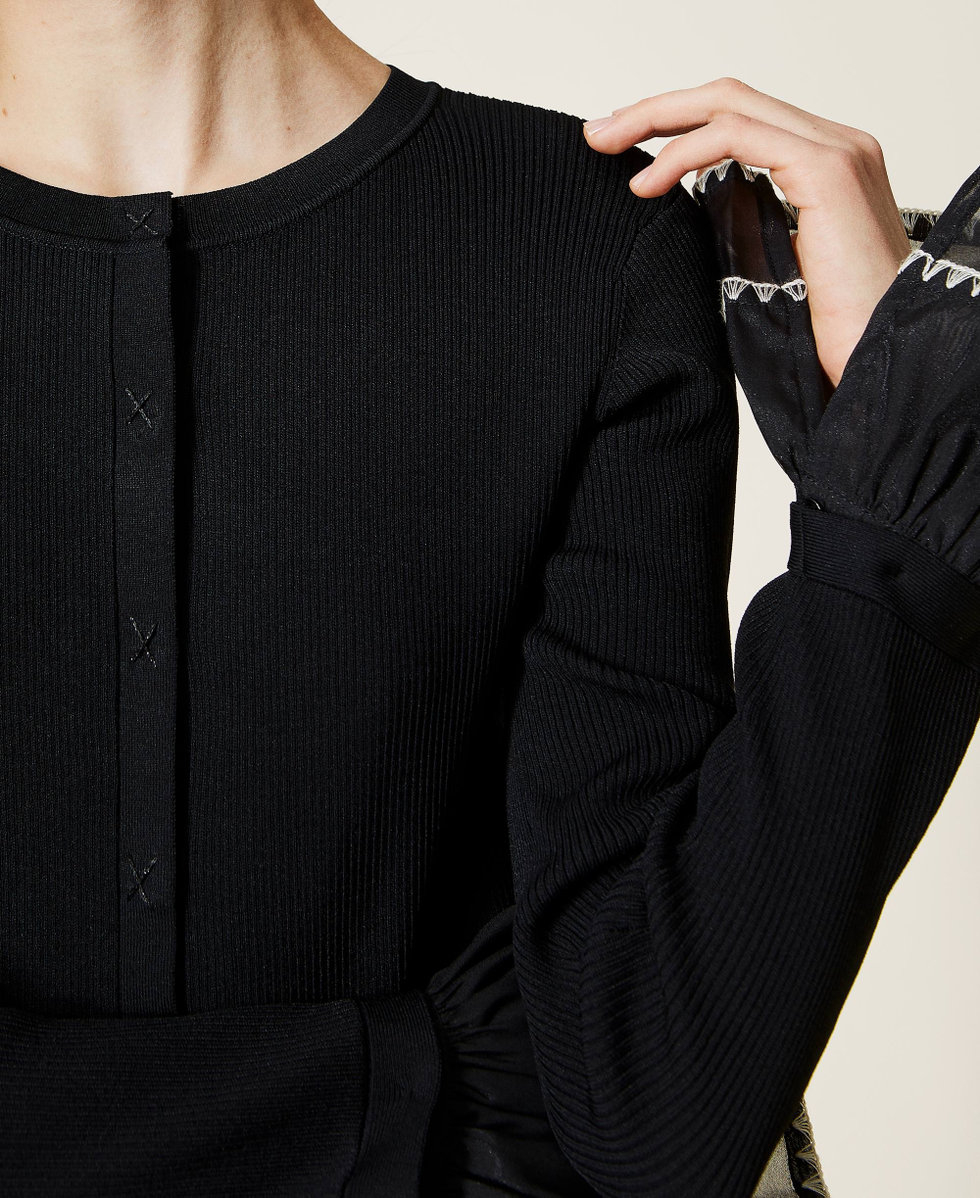 Organza sleeve cardigan sale