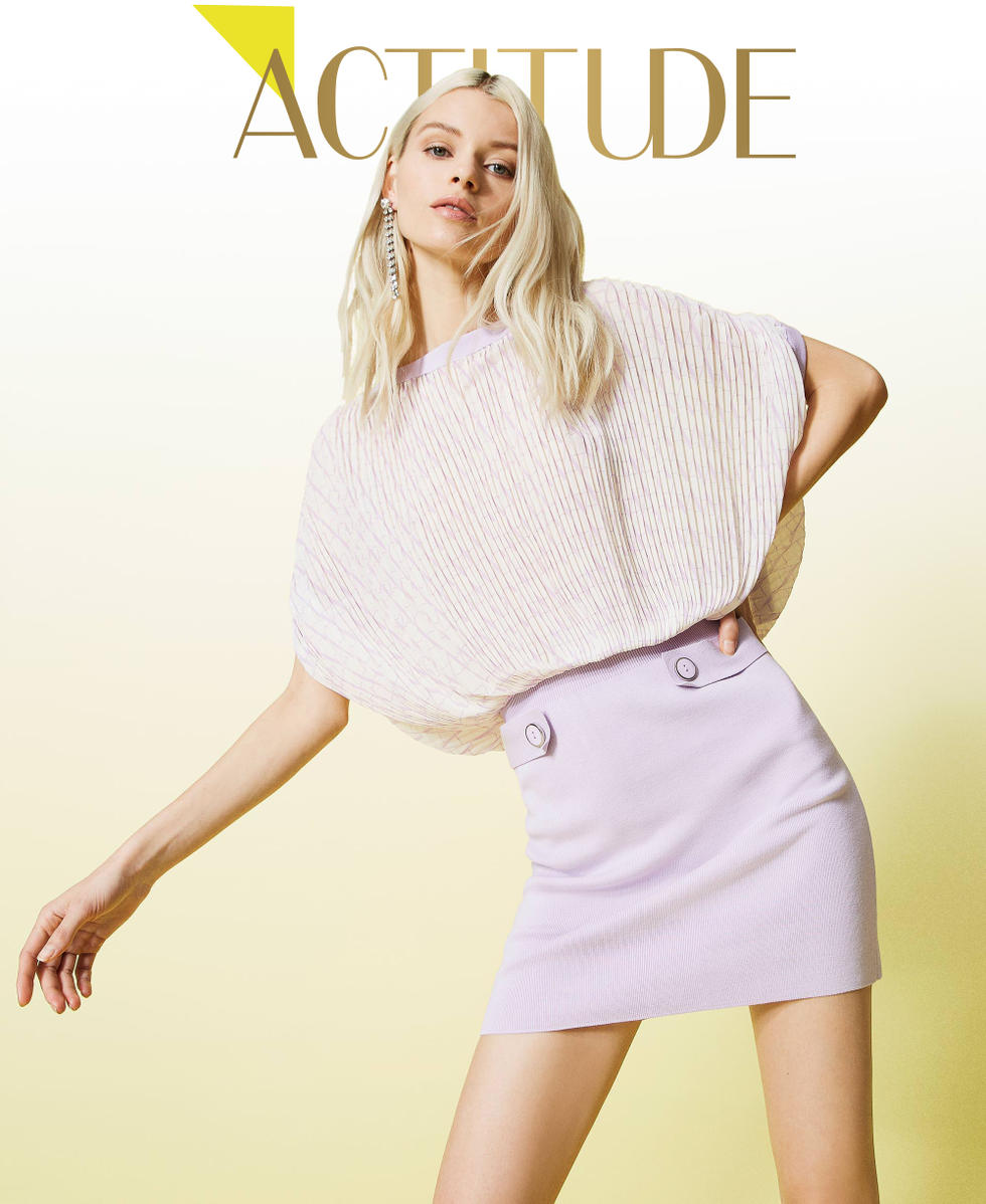 Robe en maille avec jupe fourreau