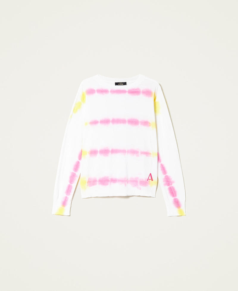 Pull regular avec tie and dye réalisé à la main