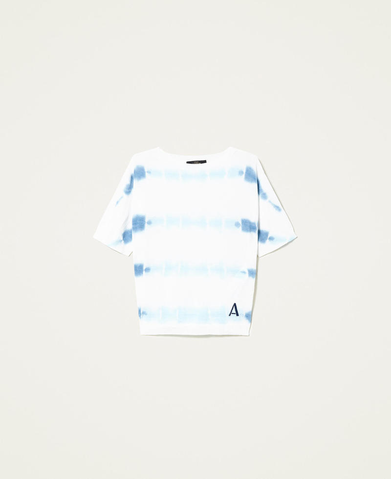 Pull &agrave; manches courtes avec tie and dye r&eacute;alis&eacute; &agrave; la main