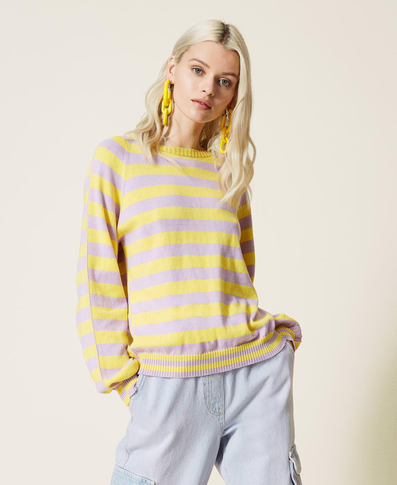 Maglia a righe in cotone biologico