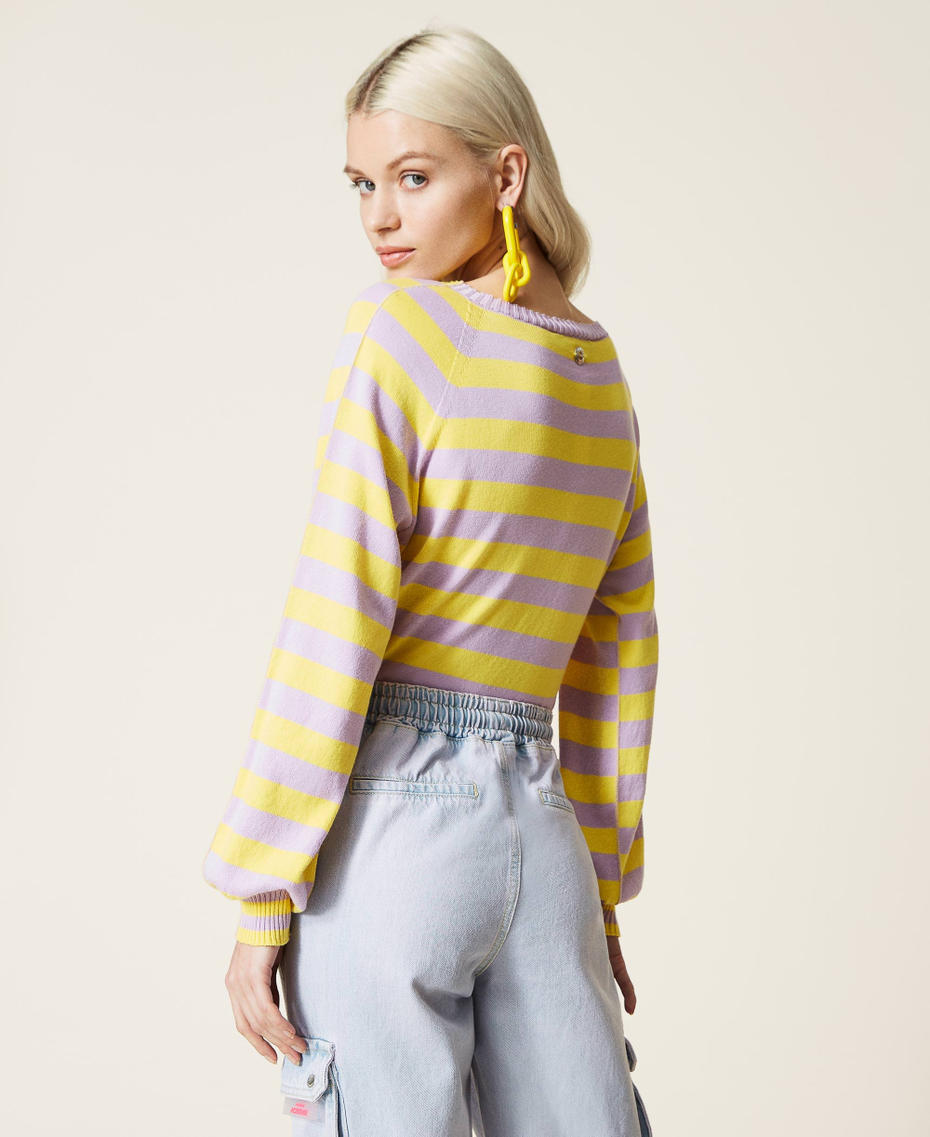 Maglia a righe in cotone biologico