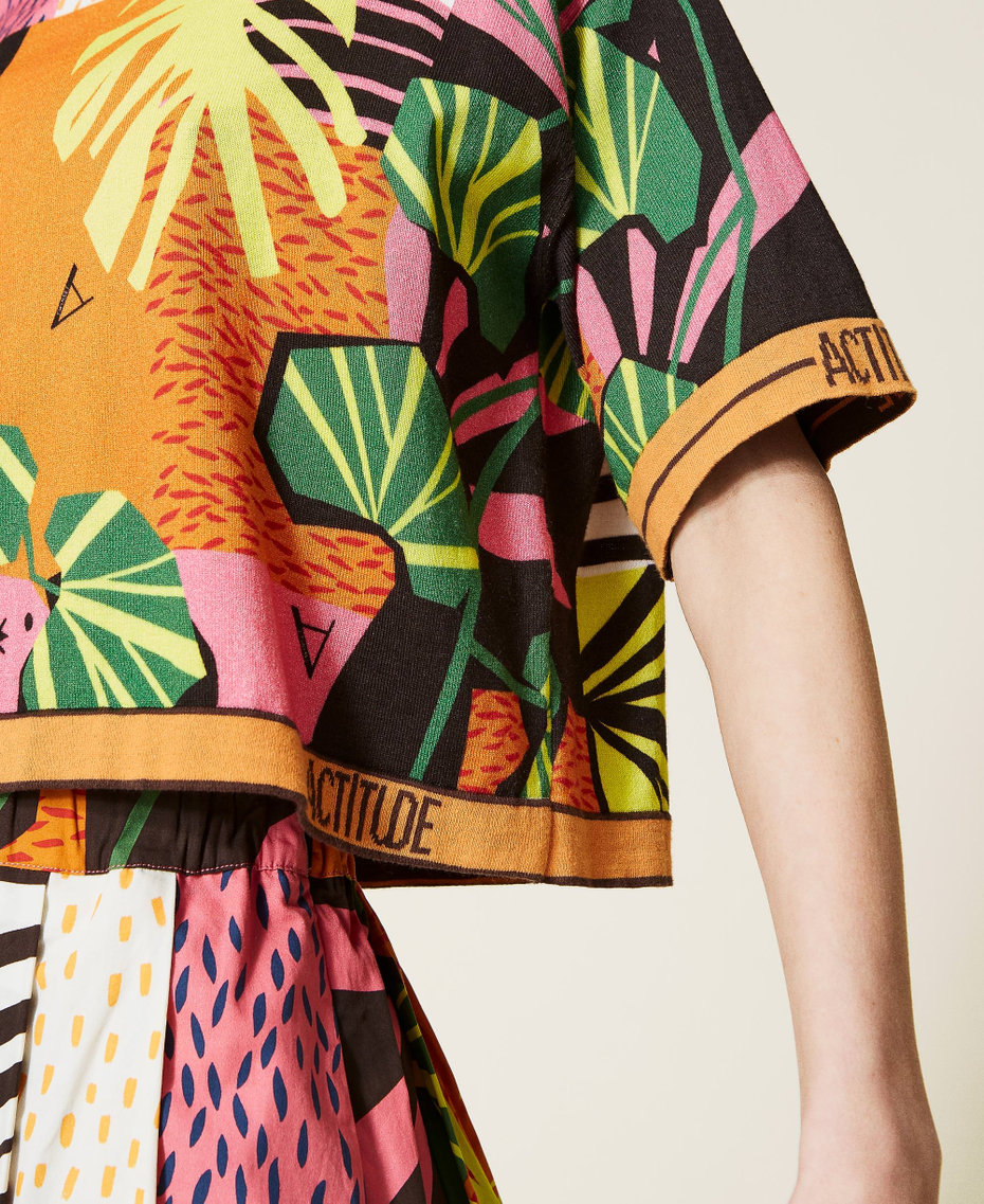 Bedruckter Kastenpullover