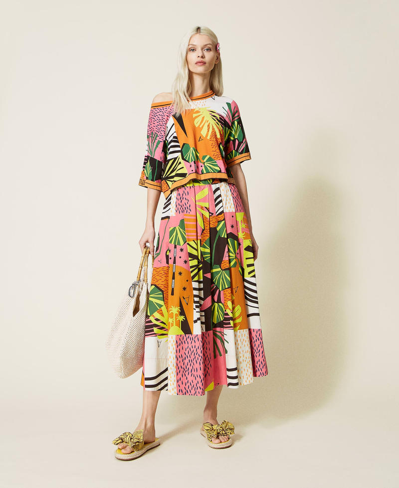 Bedruckter Kastenpullover