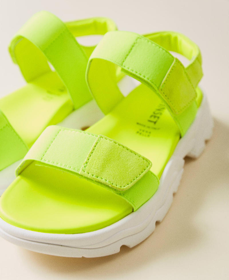 Sandals with elastic straps "Lemongrass” Yellow Girl 221GCJ04L-04