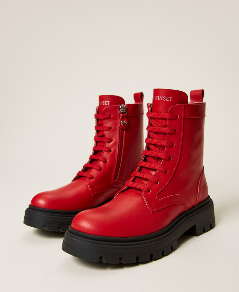 Girls leather hotsell combat boots
