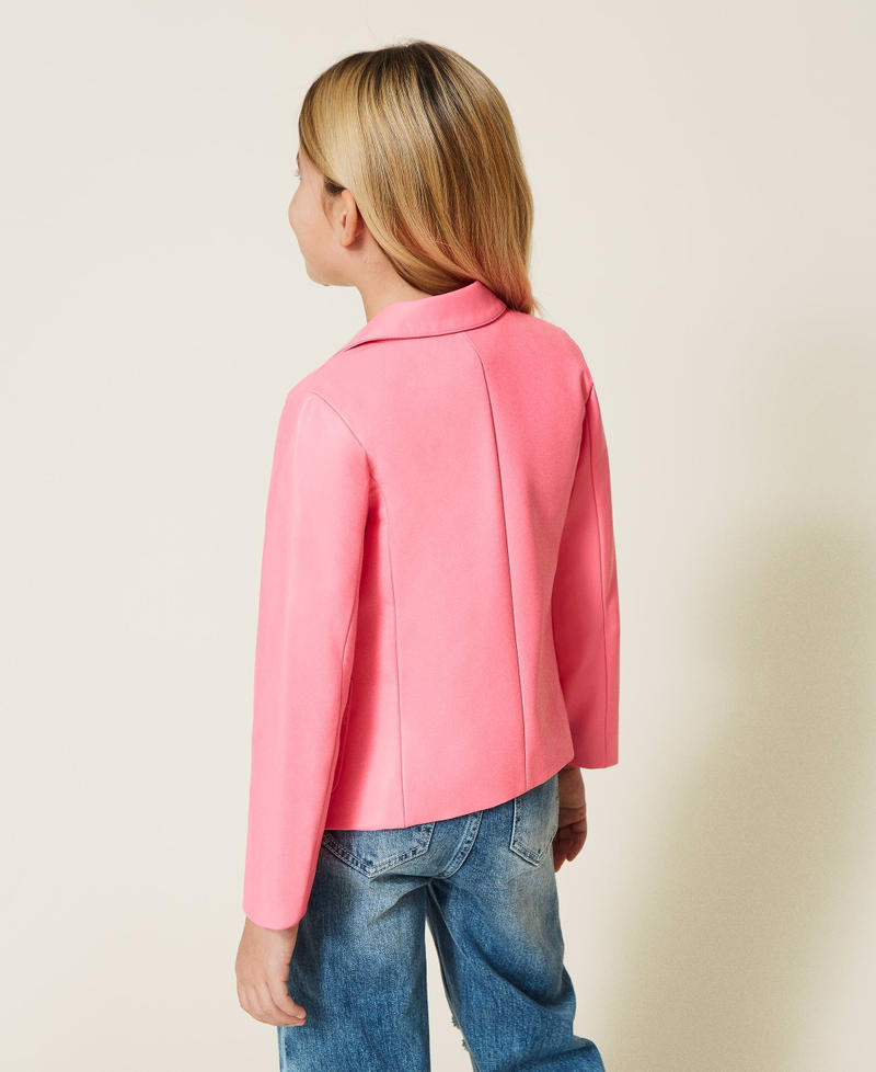 Coated fabric blazer