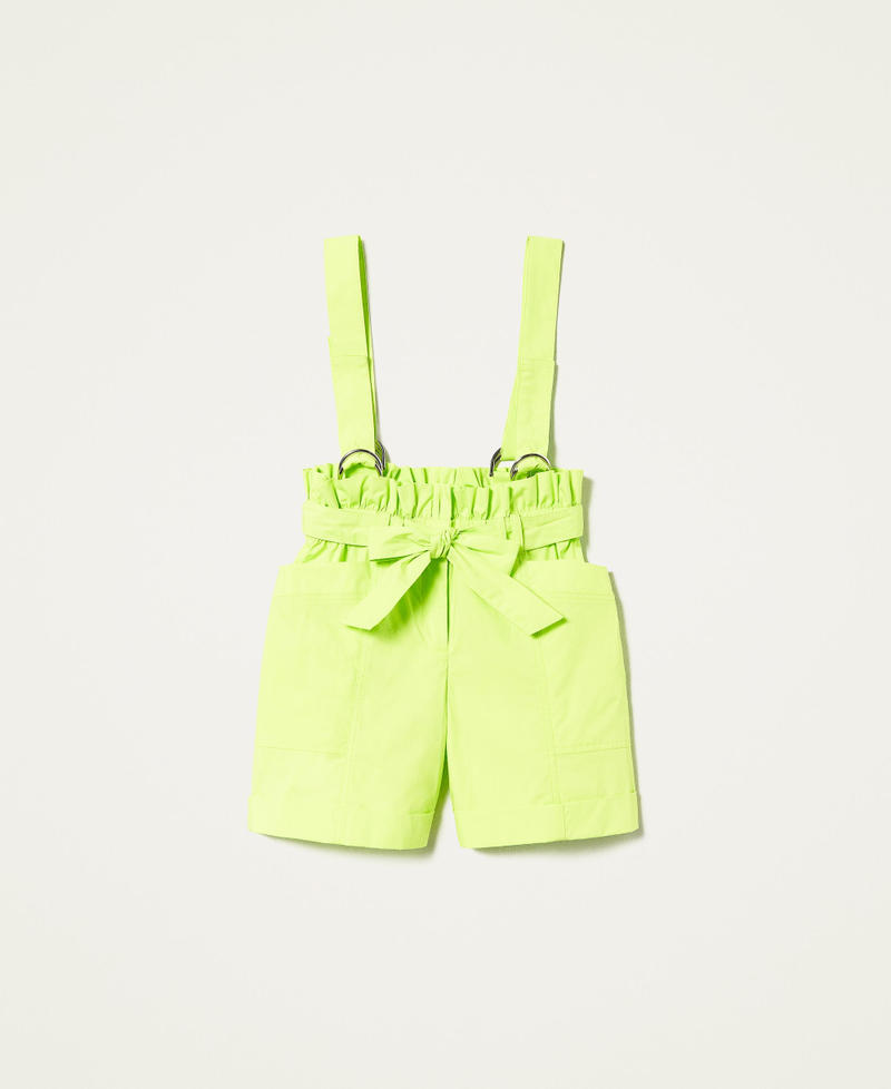 Poplin Bermuda shorts with braces