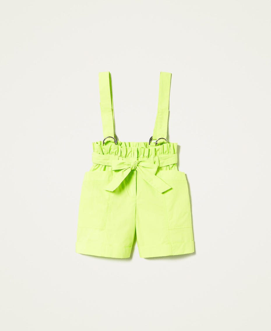 Poplin Bermuda shorts with braces