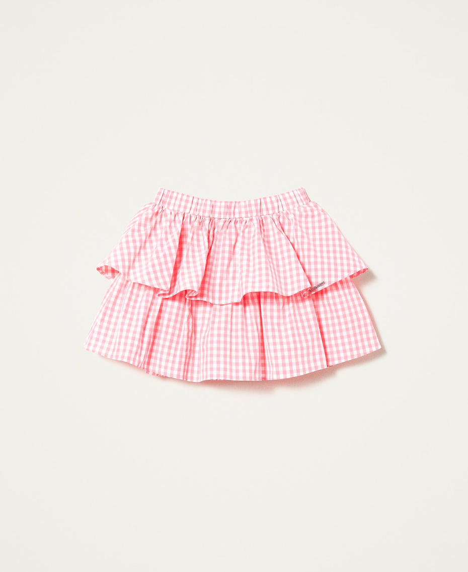 Gingham taffeta skirt