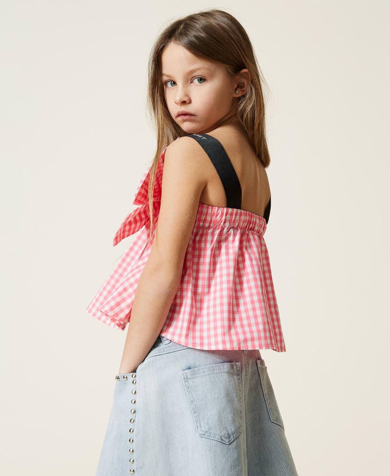 Gingham taffeta top