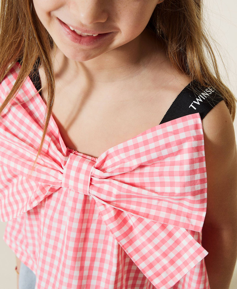 Gingham taffeta top