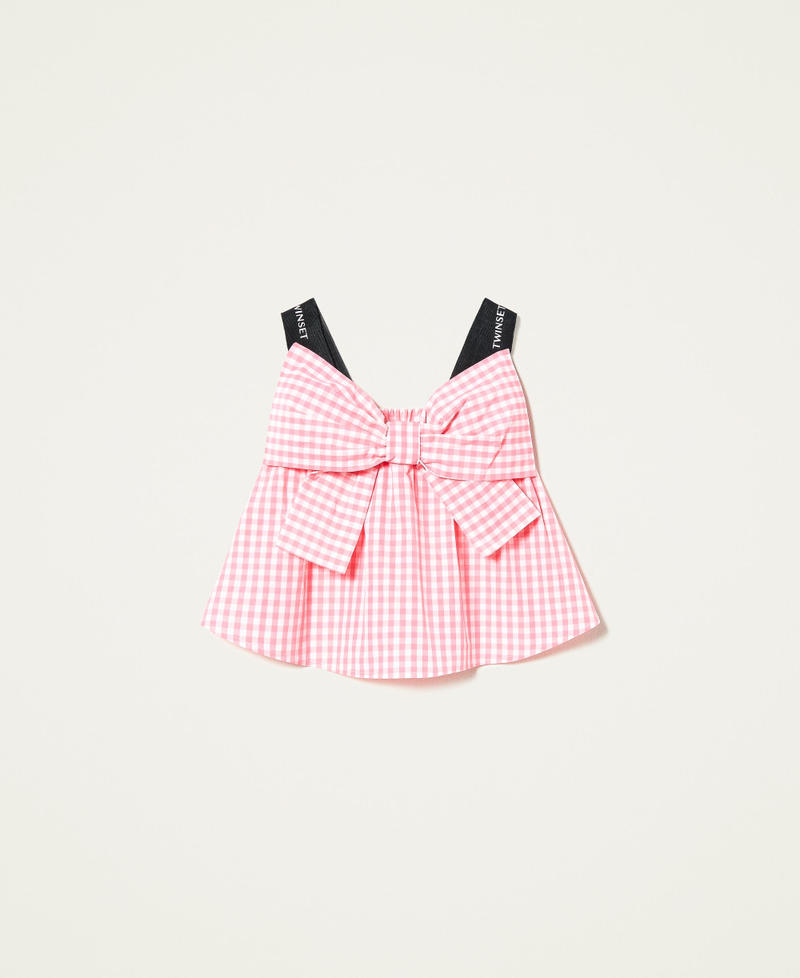 Gingham taffeta top
