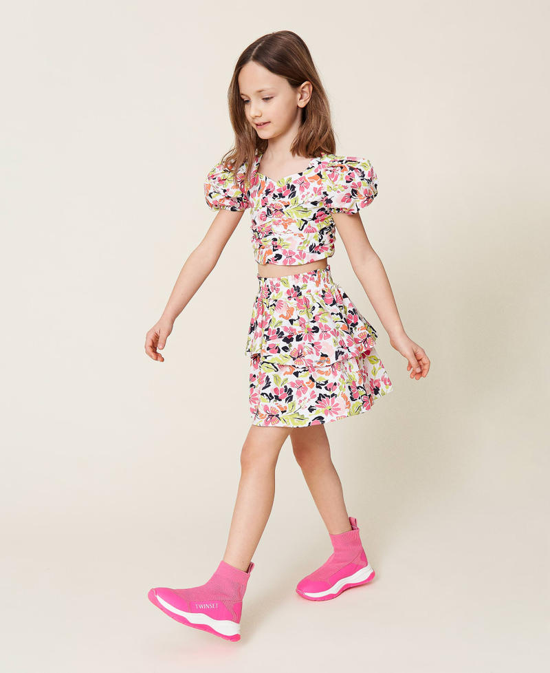 Top und Rock mit Blumenprint