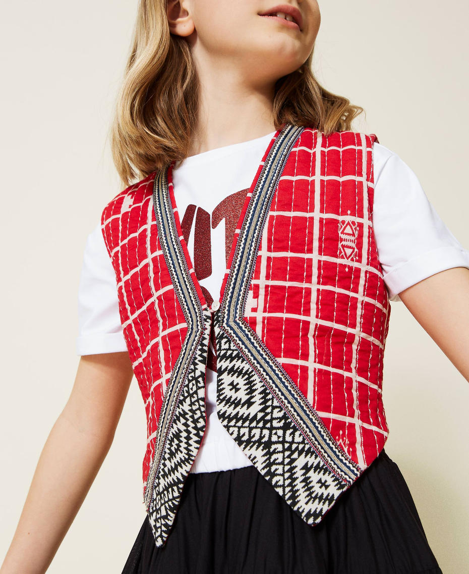 Chaleco acolchado con estampado