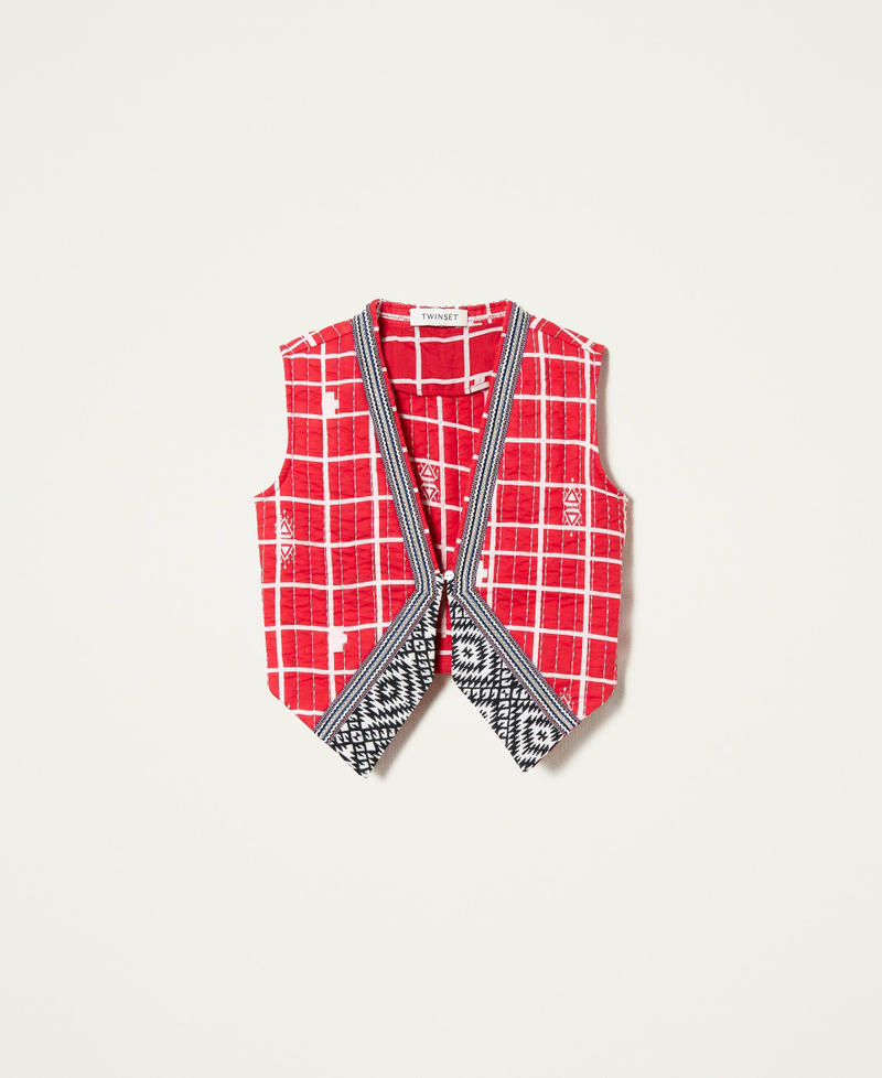 Chaleco acolchado con estampado