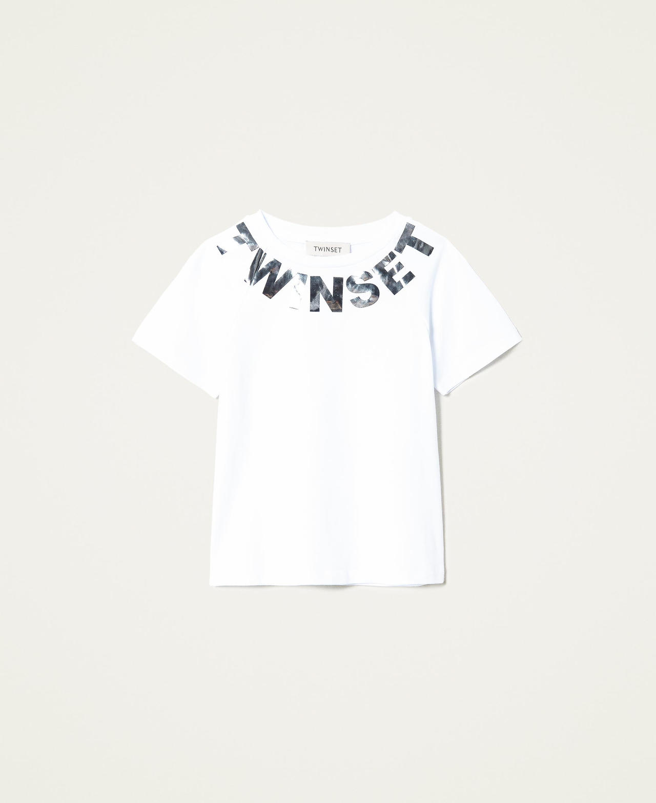 T-shirt with laminated logo Off White Girl 221GJ2241-0S