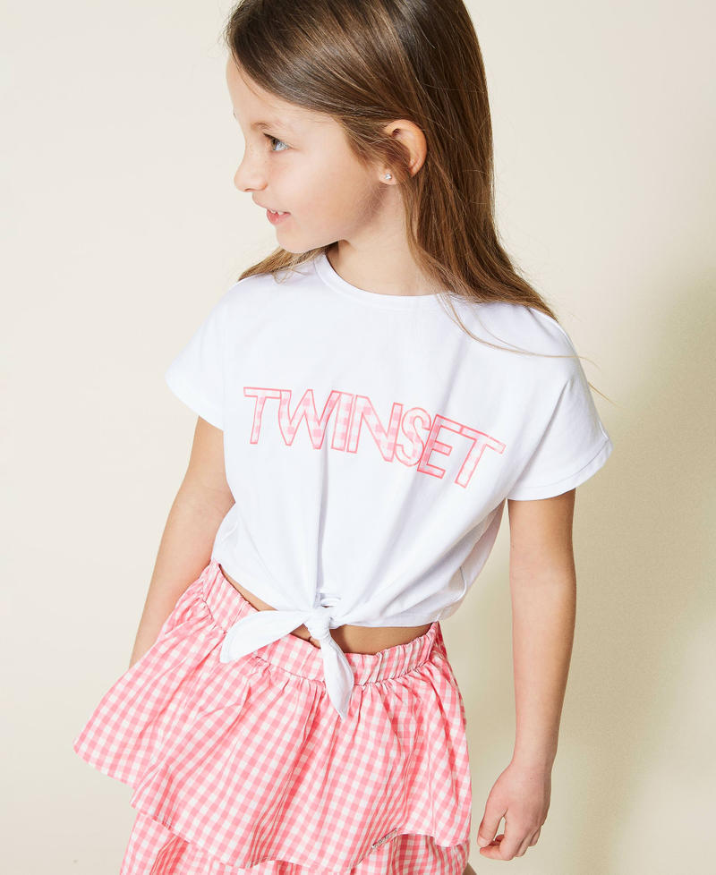 T-shirt with gingham logo