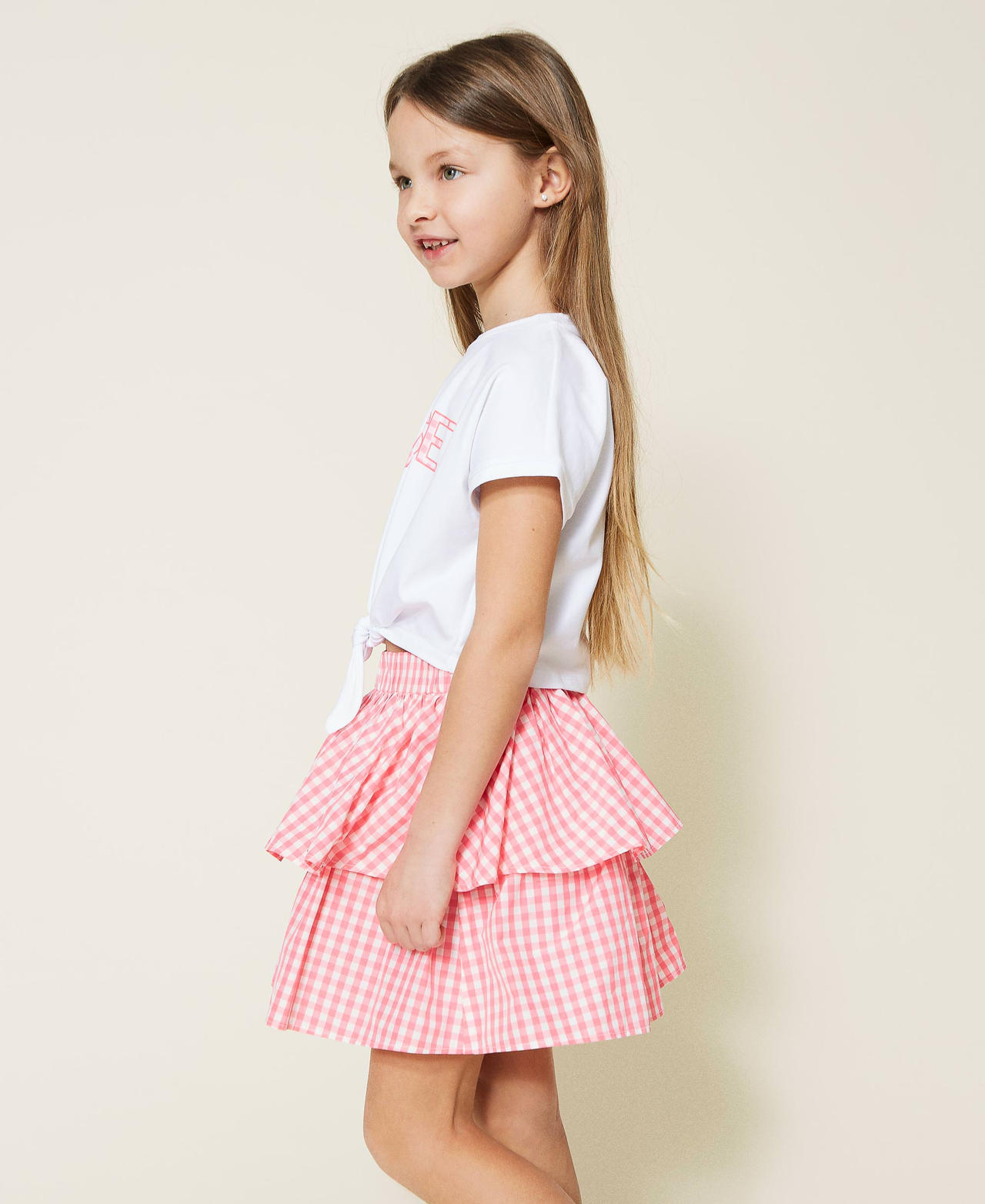 T-shirt with gingham logo