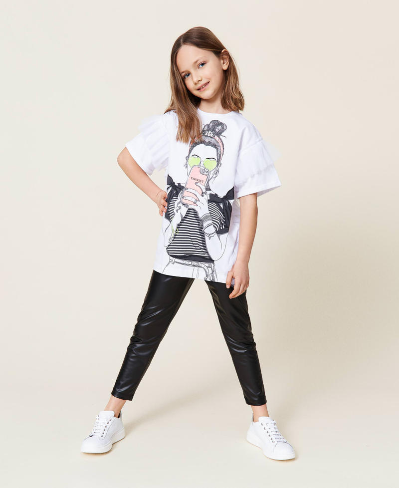 Maxi t-shirt avec tulle et legging