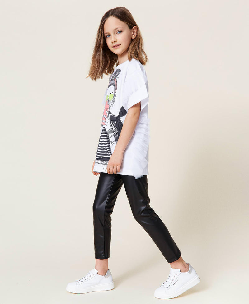 Maxi t-shirt avec tulle et legging