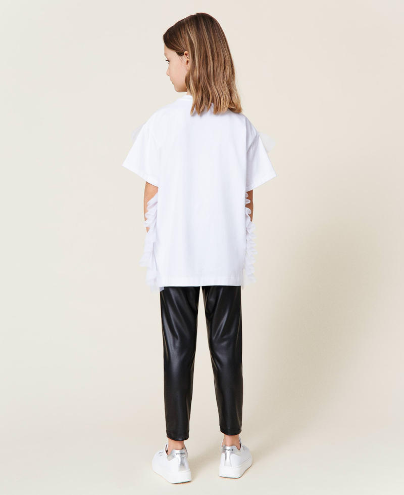Maxi T-shirt with tulle and leggings set “Teen Girl” Print Girl 221GJ224D-04