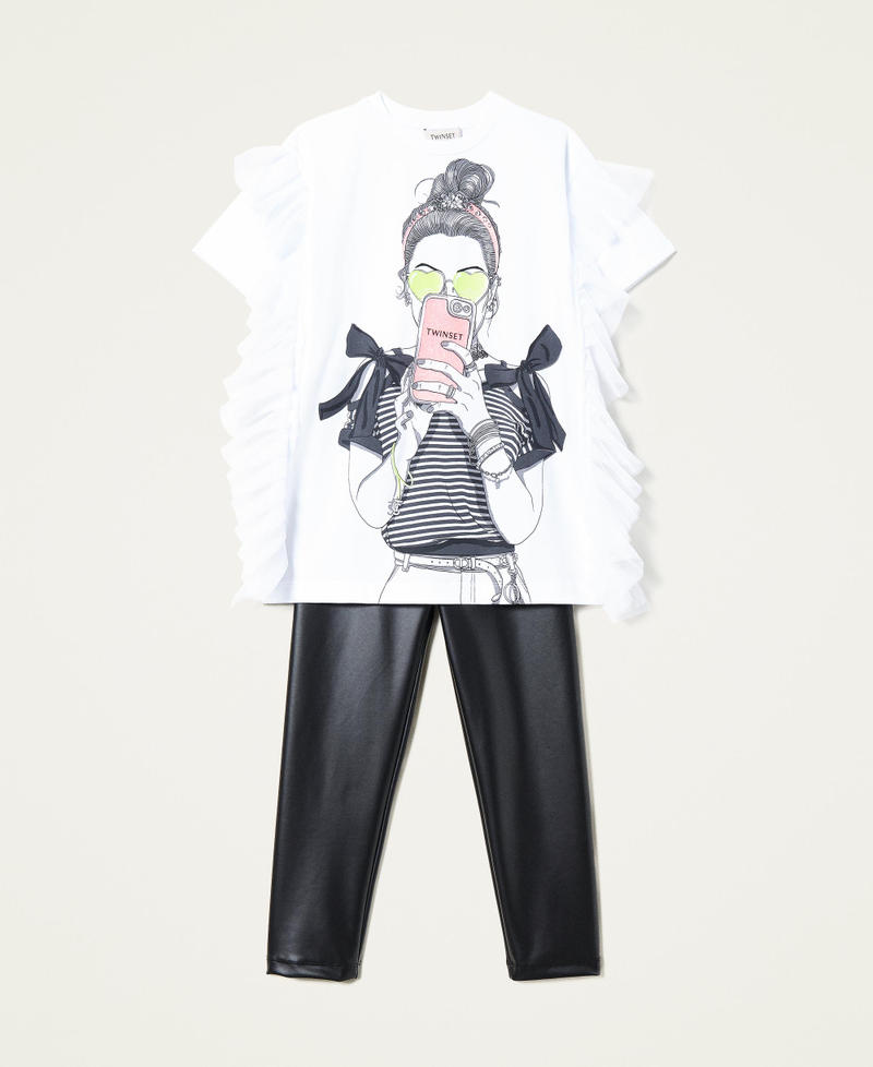 Maxi t-shirt avec tulle et legging