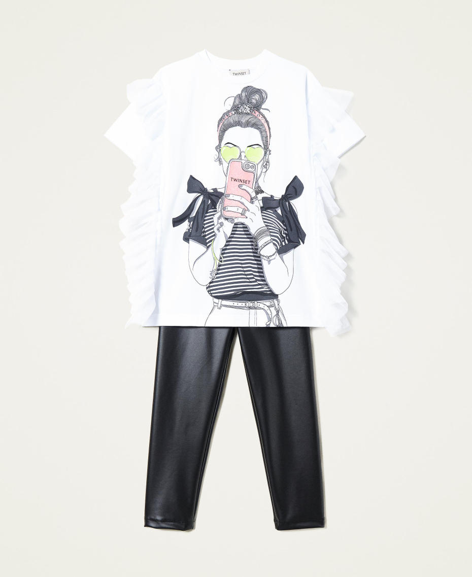 Maxi t-shirt avec tulle et legging