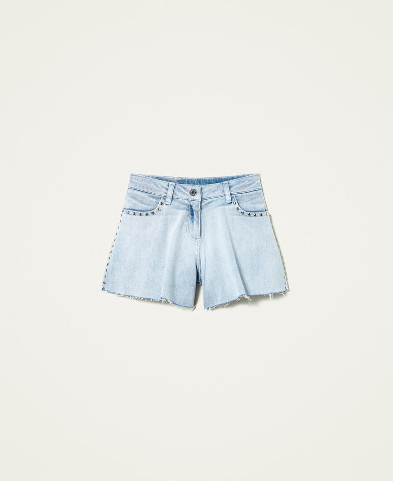 Shorts in jeans con borchie